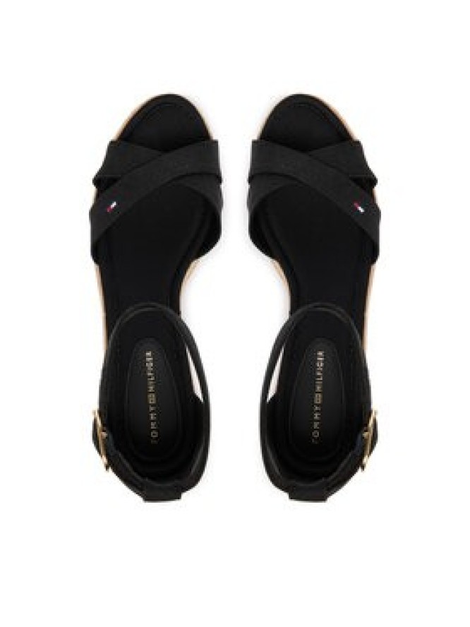 Tommy Hilfiger Espadryle Mid Wedge Espad X Cross FW0FW09332 Czarny