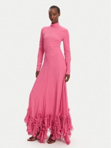ROTATE Sukienka wieczorowa 113977504 Różowy Regular Fit