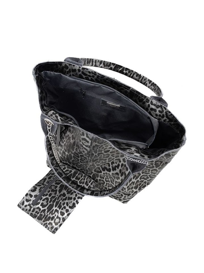 Mia Tomazzi Skórzany shopper bag "Barozzi" w kolorze szarym - 31 x 36 x 20 cm rozmiar: onesize