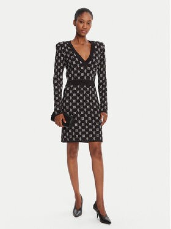 Gaudi Sukienka dzianinowa 521FD13005 Czarny Regular Fit