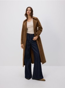 Jeansy wide leg - granatowy