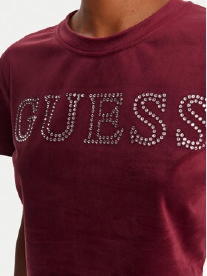 Guess T-Shirt V3BI01 K0232 Bordowy Regular Fit