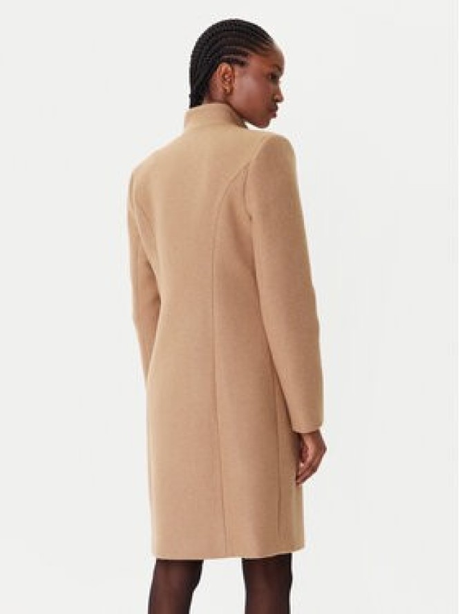 Rinascimento Płaszcz wełniany CFC0126218003 Beżowy Regular Fit