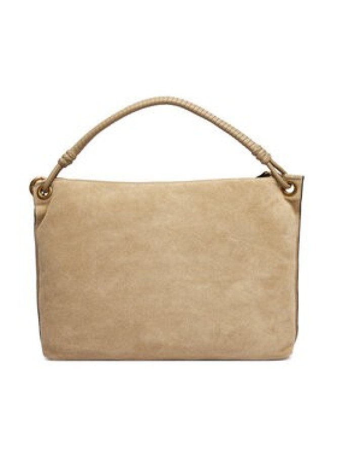 Tommy Hilfiger Torebka Th Statement Leather Bag Suede AW0AW18402 Beżowy