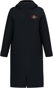 Zimowe poncho surfingowe – dla dorosłych – wodoodporne – L/XL (Czarny)