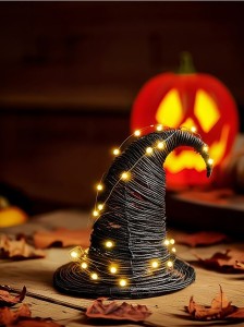 Dekoracja halloweenowa w kształcie kapelusza - czarny