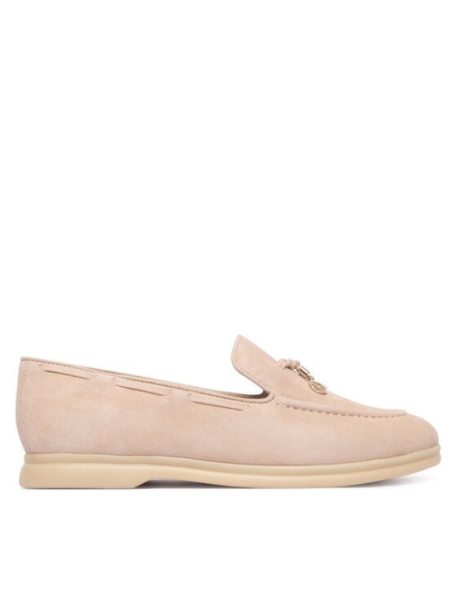 Guess Loafersy Aryanai FLTNAI SUE14 Beżowy jasny