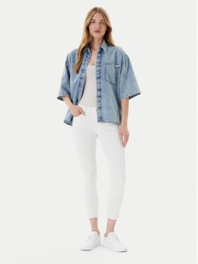 Mustang Jeansy Shelby 1016183 Biały Skinny Fit