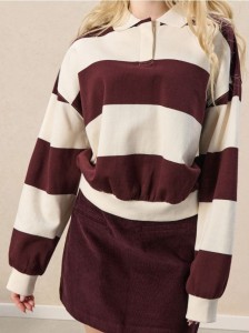 Bluza polo w paski - wielobarwny