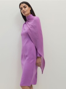 Sukienka z peleryną - fuksja