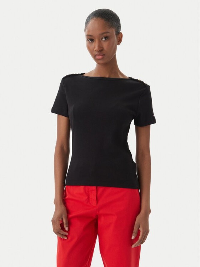 Tommy Hilfiger T-Shirt WW0WW49250 Czarny Slim Fit