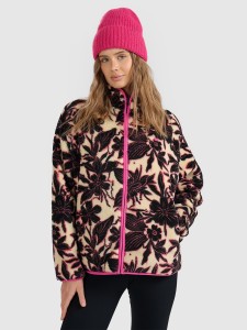 4F Polar ze stójką oversize damski - multikolor S