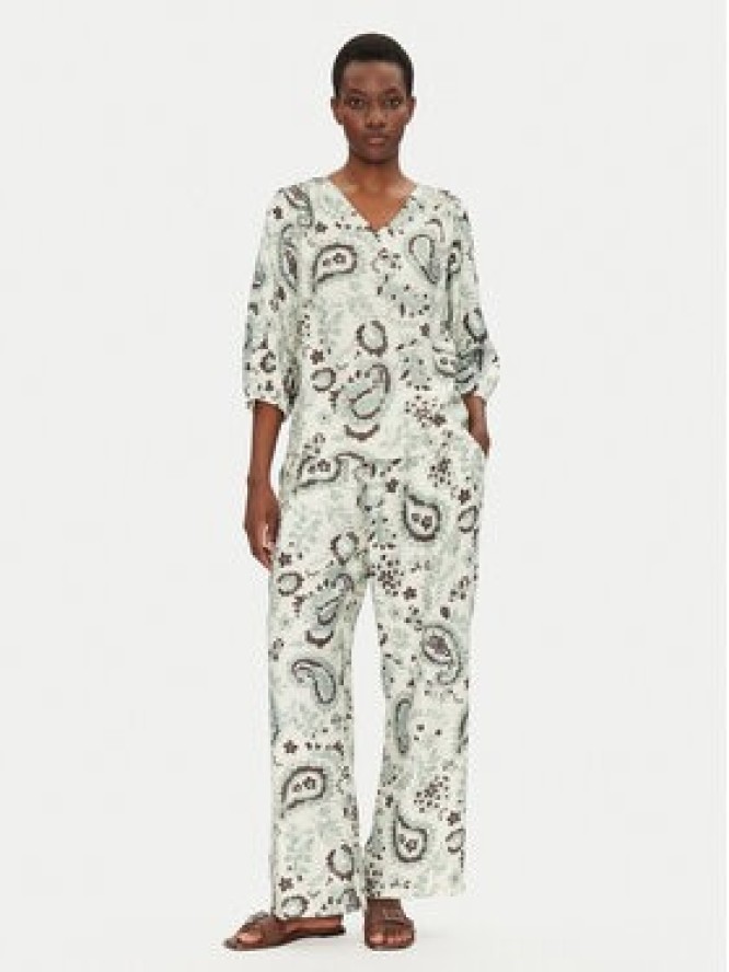 Fransa Spodnie materiałowe 20615422 Zielony Regular Fit