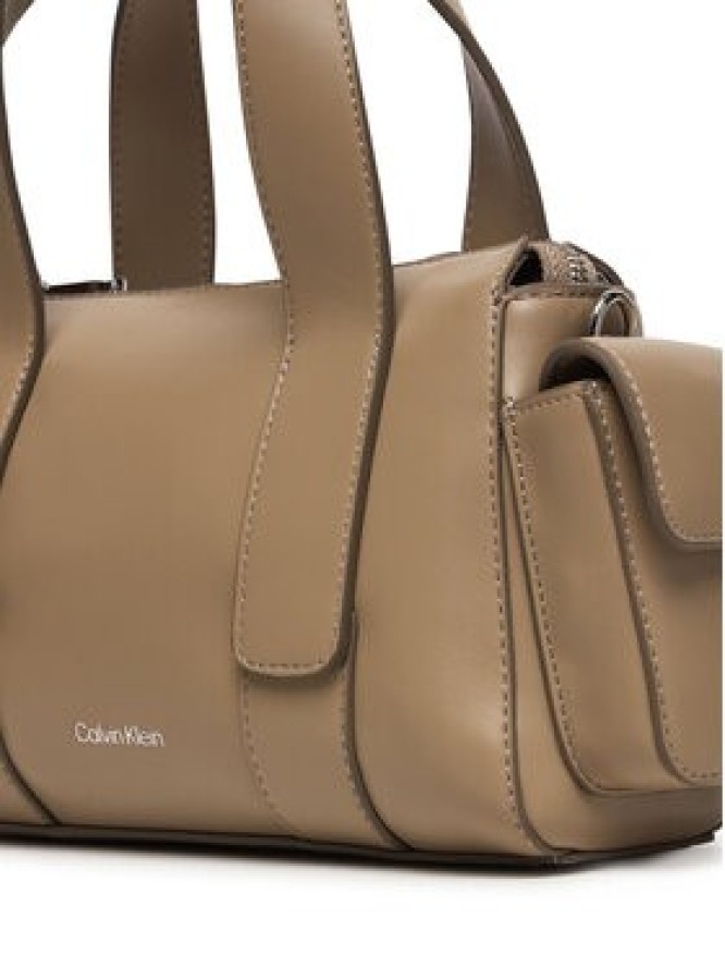 Calvin Klein Torebka Webbing Strap Pocket Bag LV04F3291G Beżowy