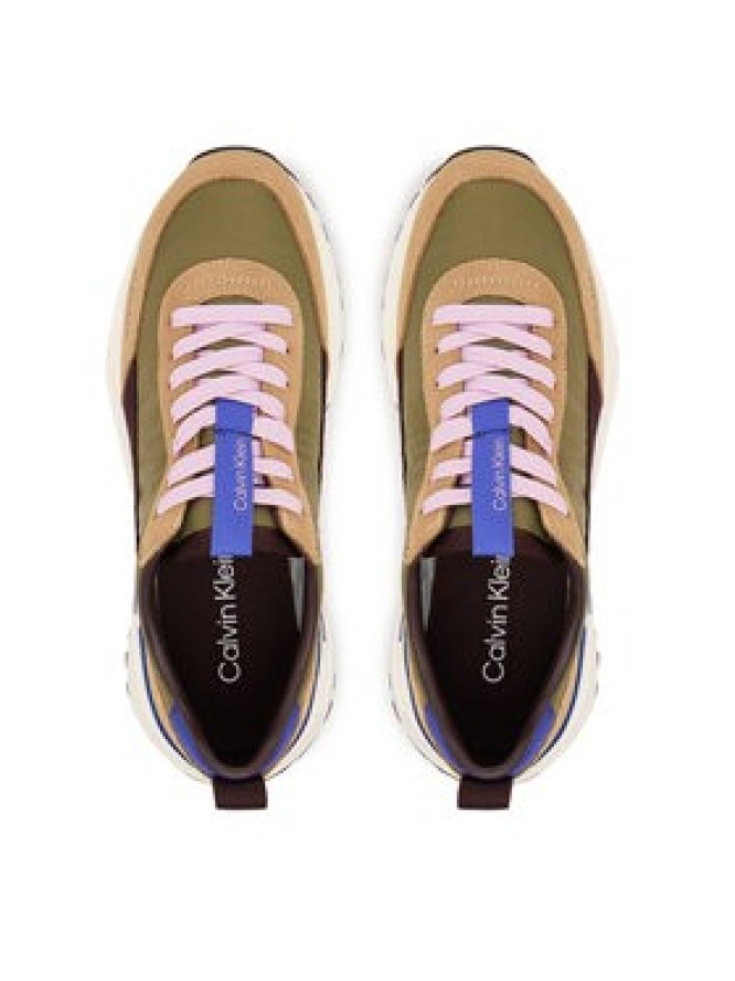 Calvin Klein Sneakersy Hike Runner Mg Nylon Mix YW0YW02075 Zielony