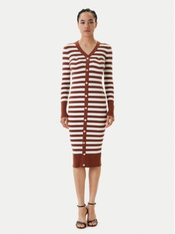 Fracomina Sukienka dzianinowa FS24WD5003K459N8 Brązowy Slim Fit