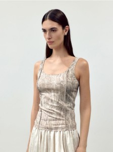 Top tie dye - beżowy