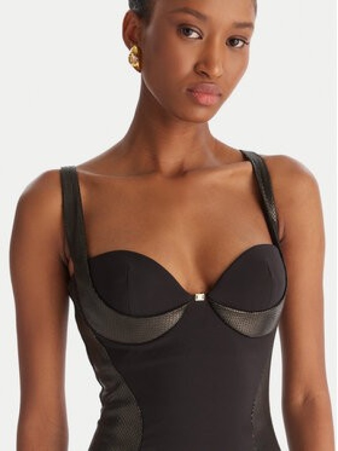 Elisabetta Franchi Sukienka koktajlowa AB-838-57E2-V480 Czarny Slim Fit