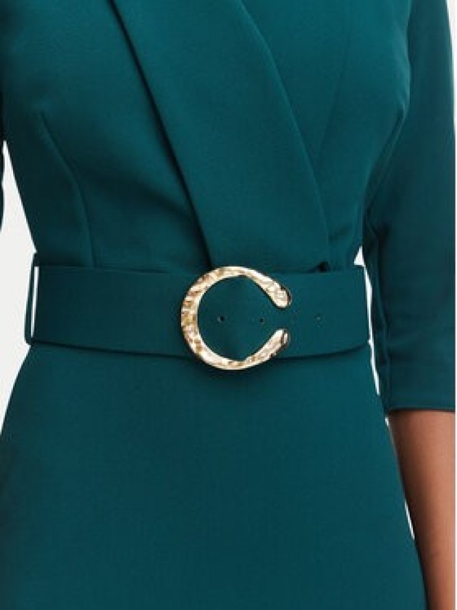 Rinascimento Sukienka koktajlowa CFC0131082003 Zielony ciemny Regular Fit
