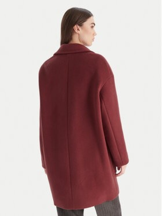 MAX&Co. Płaszcz wełniany 2526016023200 Bordowy Regular Fit