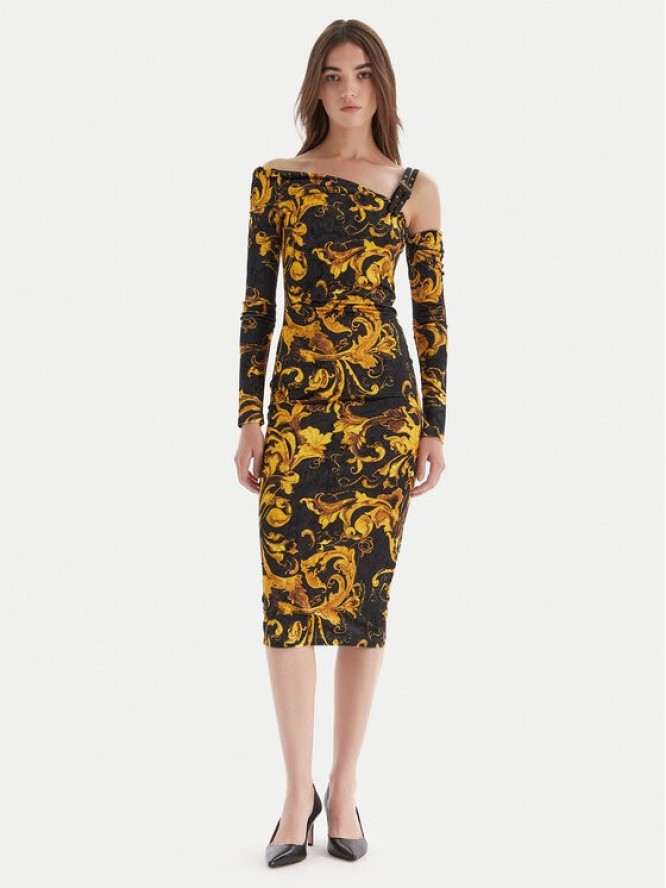 Versace Jeans Couture Sukienka koktajlowa 79HAO974 JS508 Czarny Slim Fit