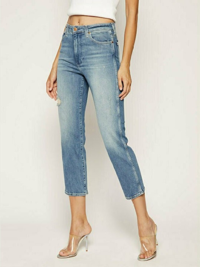 SPODNIE DAMSKIE WRANGLER RETRO STRAIGHT HAPPY DAYS W22AJH96M 112127789