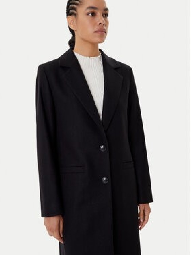 HUGO Płaszcz wełniany Mojeni 50547691 Czarny Regular Fit