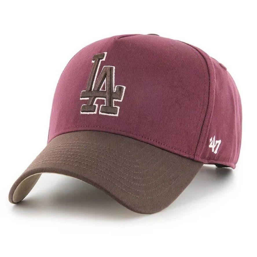 Brand `47 czapka z daszkiem MLB Los Angeles Dodgers bordowa