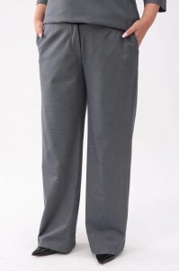 Eleganckie grafitowe spodnie Soft Comfort z kieszeniami PLUS SIZE XXL