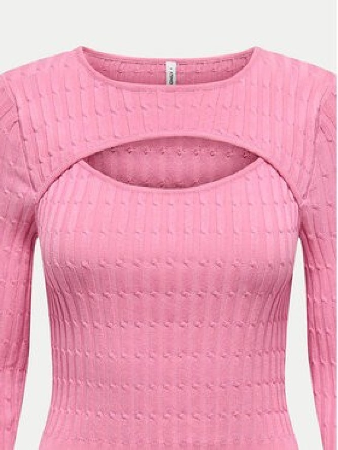 ONLY Sweter Meddi 15339582 Różowy Cropped Fit