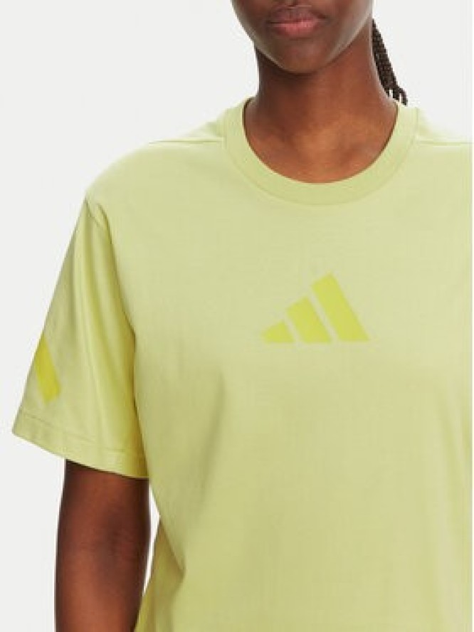 adidas T-Shirt Z.N.E. JC5400 Żółty Regular Fit