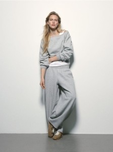 Bluza z odkrytymi ramionami - jasnoszary