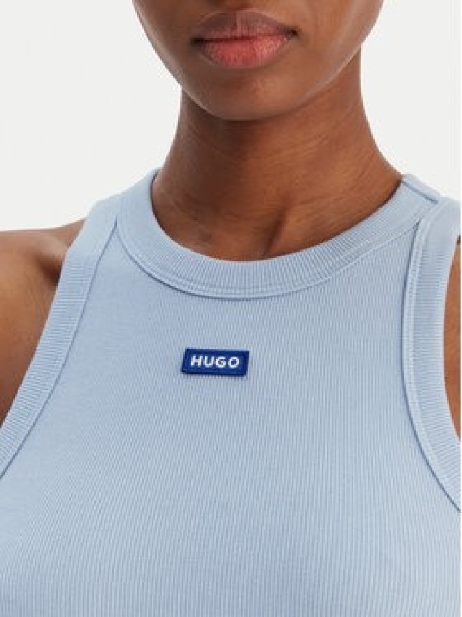 HUGO Top Easy 50508857 Błękitny Slim Fit