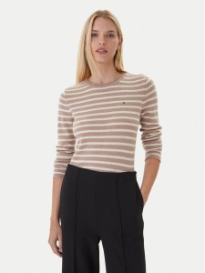 Tommy Hilfiger Sweter WW0WW40264 Beżowy Regular Fit