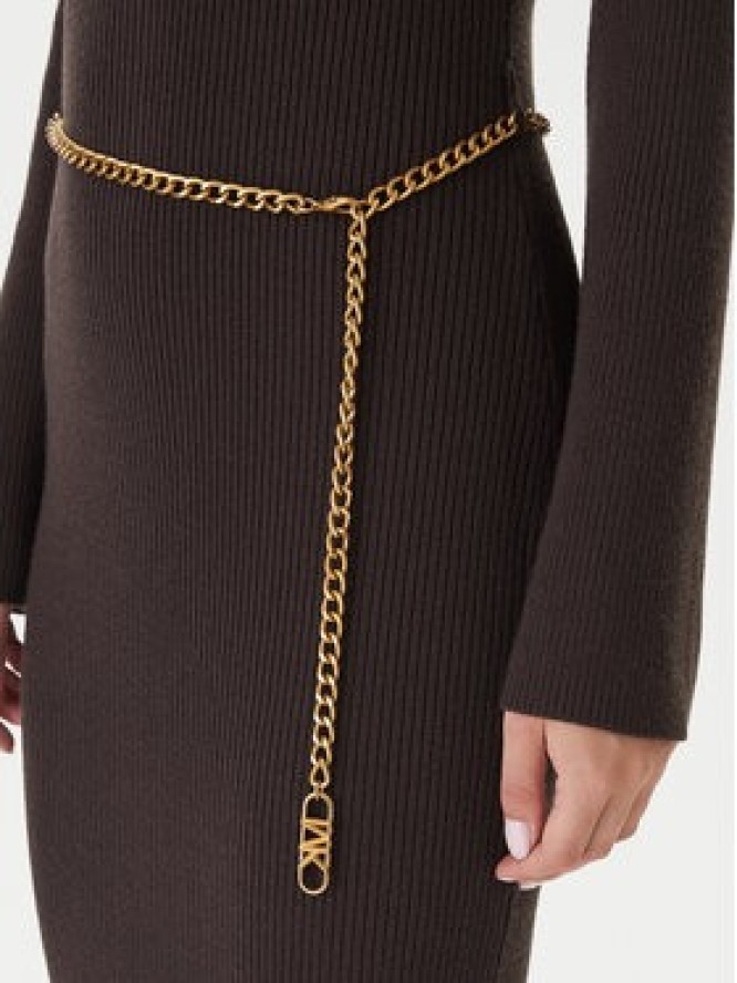 MICHAEL Michael Kors Sukienka dzianinowa MF5835G4VR Brązowy Slim Fit