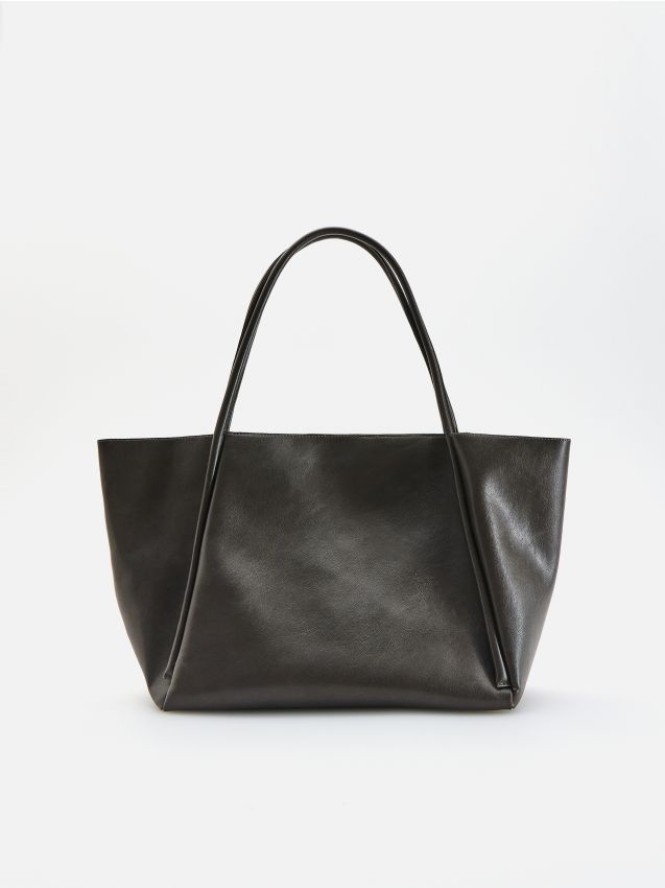 Torebka shopper - ciemnobrązowy
