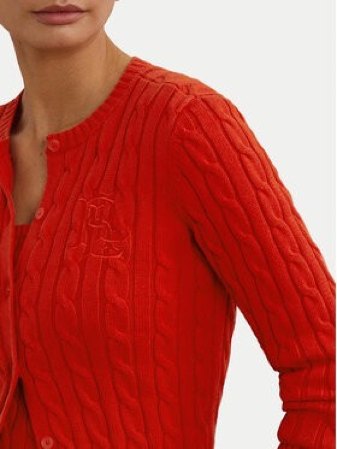 LAUREN RALPH LAUREN Kardigan 200932225010 Czerwony Slim Fit