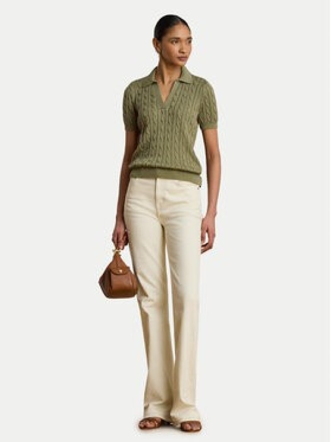 LAUREN RALPH LAUREN Polo Cable 200P14041004 Zielony Regular Fit