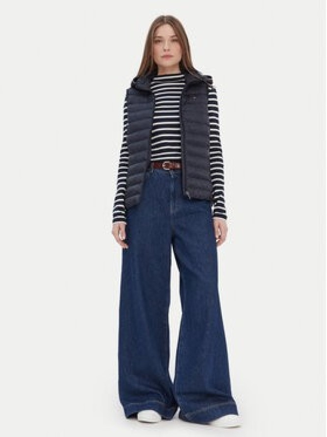 Tommy Hilfiger Bezrękawnik Global Stripe WW0WW42051 Granatowy Regular Fit