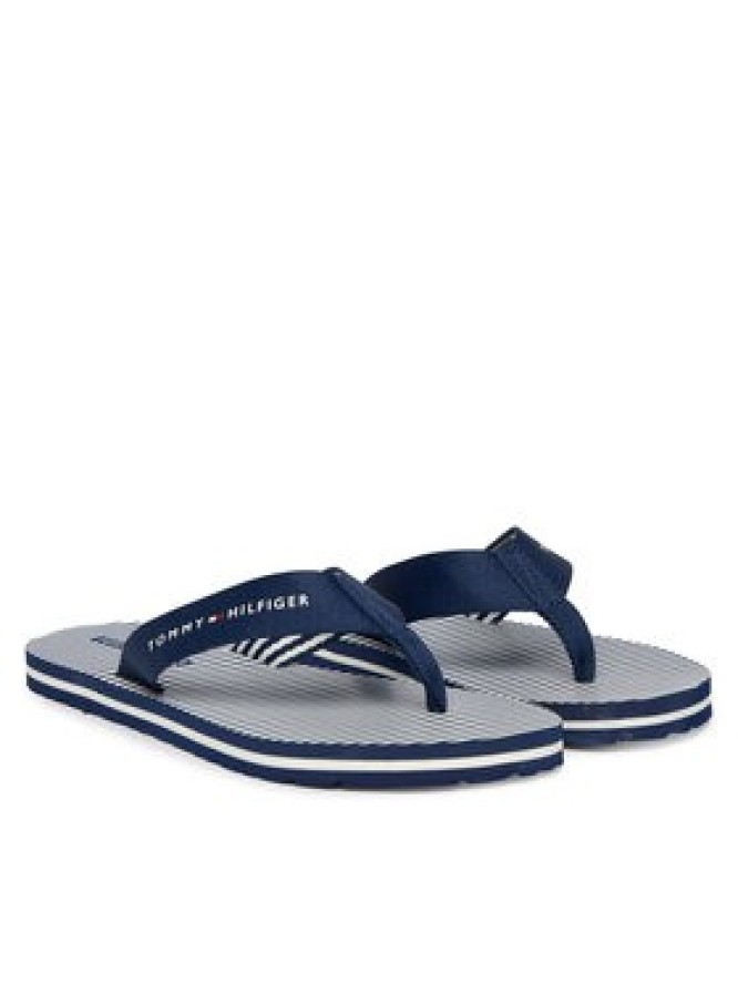 Tommy Hilfiger Japonki Th Ithaca Stripe Summer Sandal FW0FW09192 Granatowy