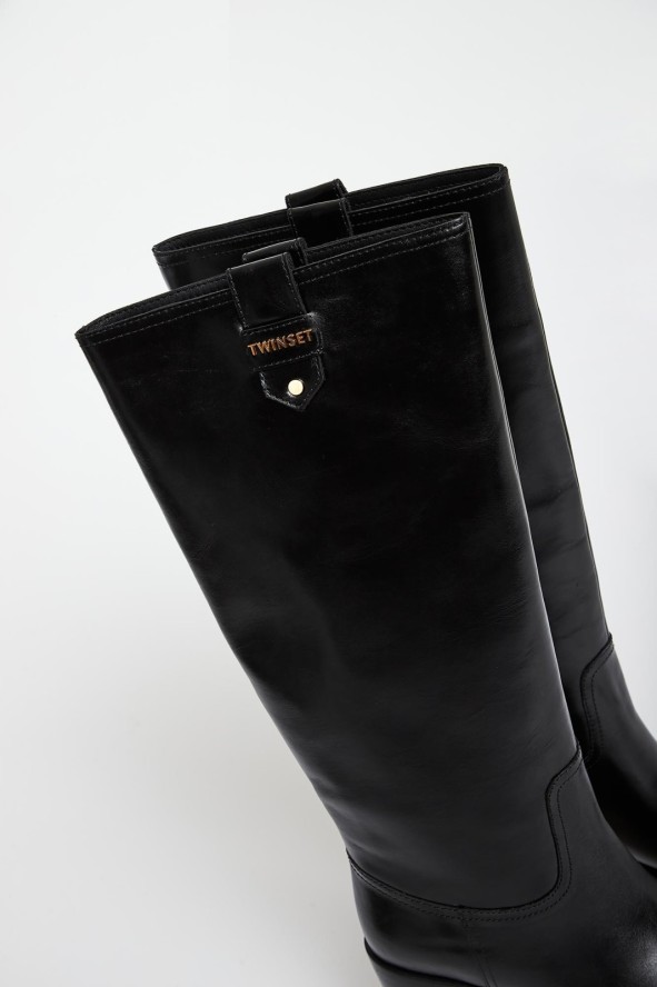 Kozaki damskie skórzane TWINSET