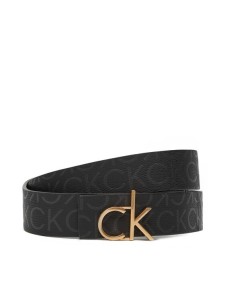 Calvin Klein Pasek Damski Ck Buckle Reversible Belt 30Mm Mono LV04F7038G Czarny