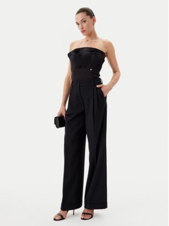 Rinascimento Top CFC0019748002 Czarny Slim Fit