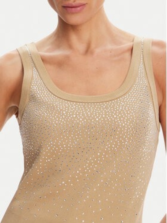 Rinascimento Top CFC0124040003 Beżowy Regular Fit