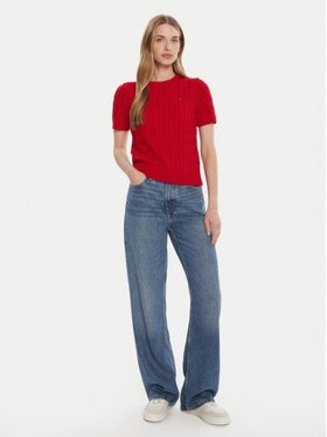 Tommy Hilfiger Sweter WW0WW45656 Czerwony Regular Fit