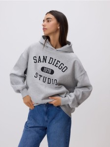 Bluza z nadrukiem - jasnoszary