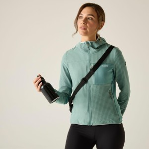 Damska bluza polarowa z kapturem i zamkiem błyskawicznym Kemilia