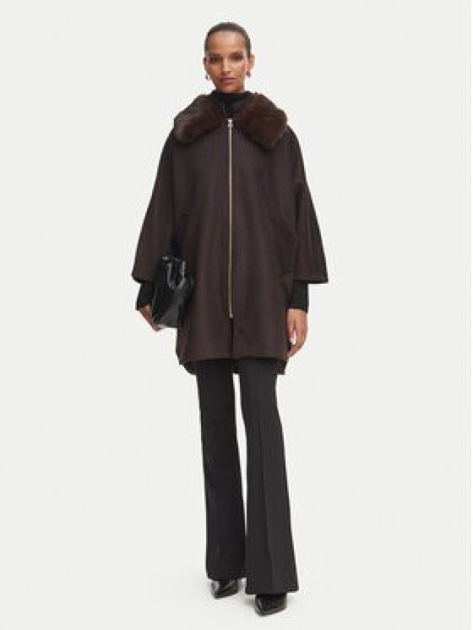 Rinascimento Płaszcz przejściowy CFC0130344003 Brązowy ciemny Oversize