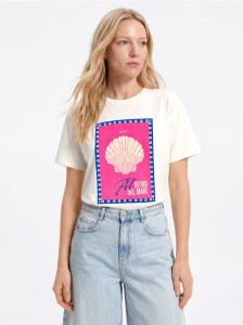 T-shirt z nadrukiem - biały