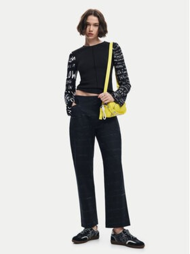 Desigual Bluzka Rebe 24WWTK78 Czarny Slim Fit